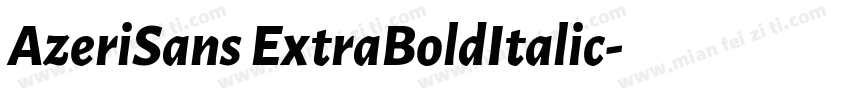AzeriSans ExtraBoldItalic字体转换